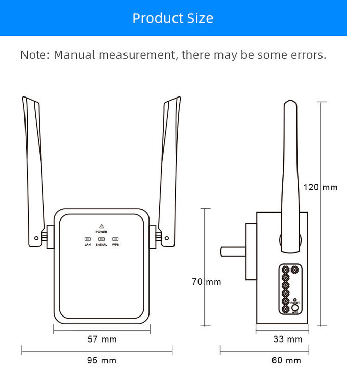 FCC Wall Socket Wifi Repeater , RJ45 4G Mobile Signal Booster