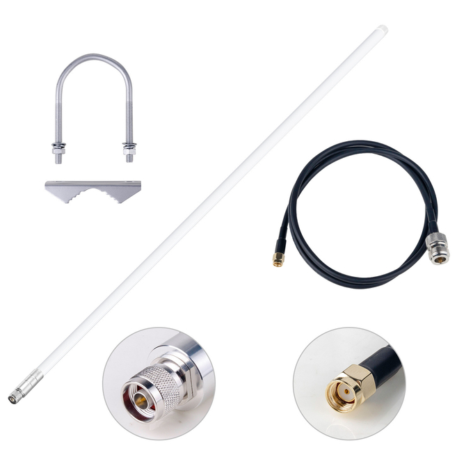 8dBi Helium Hotspot Miner 915MHz 868MHz LoRa Antenna With Coaxial Extension Cable